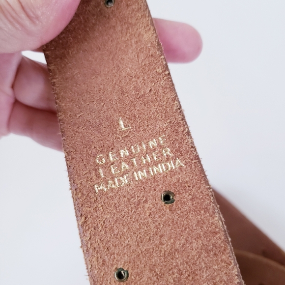 Vintage Express Gold Leather Belt - Picture 12 of 14